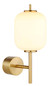 Preview: Globo LED Wandleuchte Ewald 7W warmweiss Messingfarben Metall Glas 32,5x13,5cm