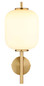 Preview: Globo LED Wandleuchte Ewald 7W warmweiss Messingfarben Metall Glas 32,5x13,5cm