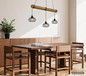 Preview: Globo Pendelleuchte Caldwell 3-flammig E27 Schwarz matt Metall Metallstäbe 150x100cm