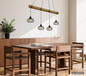 Preview: Globo Pendelleuchte Caldwell 4-flammig E27 Schwarz matt Metall Metallstäbe 150x125cm