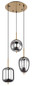 Preview: Globo Pendelleuchte Blacky I 3-flammig E14 Messingfarben Metall Glas Ø46cm