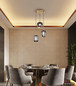 Preview: Globo Pendelleuchte Blacky I 3-flammig E14 Messingfarben Metall Glas Ø46cm