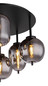Preview: Globo Deckenleuchte Blacky 6-flammig E14 Schwarz matt rauchfarben Metall Glas Ø63cm