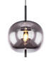Preview: Globo Pendelleuchte Blacky E27 Schwarz Metall Glas Ø30cm