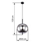 Preview: Globo Pendelleuchte Blacky E27 Schwarz Metall Glas Ø30cm