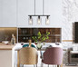 Preview: Globo Pendelleuchte Hadera 3-flammig E27 Schwarz matt rauchfarben Metall Glas 140x50cm