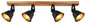Preview: Globo Strahler Günther 4-flammig E27 Braun schwarz matt Holz Metall 82x24cm