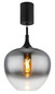 Preview: Globo Pendelleuchte Maxy E27 Schwarz matt rauchfarben Metall Glas Ø29cm