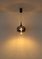 Preview: Globo Pendelleuchte Maxy E27 Schwarz matt rauchfarben Metall Glas Ø29cm
