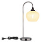 Preview: Globo Tischleuchte Maxy E27 Schwarz-chrom Metall Glas 54x27,5cm