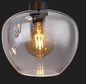 Preview: Globo Pendelleuchte Matt 6-flammig E27 Schwarz matt rauchfarben Metall Glas 120x87cm