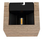 Preview: Globo LED Wandleuchte Alina 8W warmweiss Holzoptik dunkel MDF 13x10cm