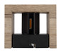 Preview: Globo LED Wandleuchte Alina 8W warmweiss Holzoptik dunkel MDF 13x10cm