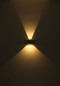 Preview: Globo LED Wandleuchte Alina 8W warmweiss Holzoptik dunkel MDF 13x10cm