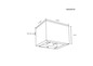 Preview: Globo LED Wandleuchte Alina 8W warmweiss Holzoptik dunkel MDF 13x10cm