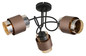 Preview: Globo Deckenleuchte Milley 3-flammig E27 Schwarz matt amber Metall Glas Ø43cm