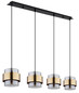 Preview: Globo Milley E27 Hängeleuchte 4-fach 60W Schwarz Matt, Metall Ø18cm 15560-4H