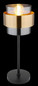 Preview: Globo Tischleuchte Milley E27 Schwarz matt Metall Glas Ø18cm