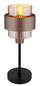 Preview: Globo Tischleuchte Milley E27 Schwarz matt amber Metall Glas Ø18,5cm