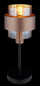 Preview: Globo Tischleuchte Milley E27 Schwarz matt amber Metall Glas Ø18,5cm