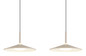Preview: Globo LED Pendelleuchte Lampone 24W neutralweiss Sandfarben Metall 180x95cm