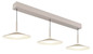 Preview: Globo LED Pendelleuchte Lampone 24W neutralweiss Sandfarben Metall 180x95cm