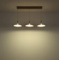 Preview: Globo LED Pendelleuchte Lampone 24W neutralweiss Sandfarben Metall 180x95cm