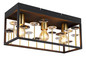 Preview: Globo Deckenleuchte Lisbon 3-flammig E27 Schwarz matt goldfarben matt Metall 45x20cm