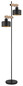 Preview: Globo Stehleuchte Rielly 2-flammig E27 Schwarz matt Metall 168cm