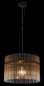 Preview: Globo Pendelleuchte Gorley E27 Schwarz matt amber Metall Glasstäbe Ø40cm