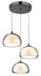 Preview: Globo LED Pendelleuchte Avila 35W dimmbar Fernbedienung CCT warm-/tageslichtweiss Schwarz-chrom rauchfarben Metall Glas Ø50cm