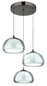 Preview: Globo LED Pendelleuchte Avila 35W dimmbar Fernbedienung CCT warm-/tageslichtweiss Schwarz-chrom rauchfarben Metall Glas Ø50cm