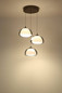 Preview: Globo LED Pendelleuchte Avila 35W dimmbar Fernbedienung CCT warm-/tageslichtweiss Schwarz-chrom rauchfarben Metall Glas Ø50cm