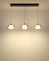 Preview: Globo LED Pendelleuchte Avila 35W dimmbar Fernbedienung CCT warm-/tageslichtweiss Schwarz-chrom rauchfarben Metall Glas 150x117cm