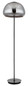 Preview: Globo LED Stehleuchte Avila 25W dimmbar Fernbedienung CCT warm-/tageslichtweiss Schwarz-chrom rauchfarben Metall Glas 150cm