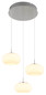 Preview: Globo LED Pendelleuchte Quintara 18W warmweiss Nickel matt Metall Glas Ø49cm
