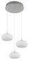 Preview: Globo LED Pendelleuchte Quintara 18W warmweiss Nickel matt Metall Glas Ø49cm