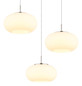 Preview: Globo LED Pendelleuchte Quintara 18W warmweiss Nickel matt Metall Glas Ø49cm