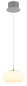 Preview: Globo LED Pendelleuchte Quintara 6W warmweiss Nickel matt Metall Glas Ø20cm