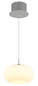 Preview: Globo LED Pendelleuchte Quintara 6W warmweiss Nickel matt Metall Glas Ø20cm