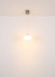 Preview: Globo LED Pendelleuchte Quintara 6W warmweiss Nickel matt Metall Glas Ø20cm