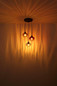 Preview: Globo Pendelleuchte Sander 3-flammig E27 Schwarz matt blau verlaufend Metall Glas 150x80cm