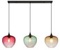 Preview: Globo Pendelleuchte Solveig 3-flammig E27 Schwarz matt Metall Glas 150x119cm