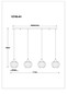 Preview: Globo Pendelleuchte Sander 4-flammig E27 Schwarz matt verlaufend Metall Glas 120x111cm