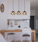 Preview: Globo Pendelleuchte Mika 3-flammig E27 Schwarz matt goldfarben Metall 150x74cm