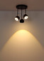 Preview: Globo LED Deckenleuchte Donovan 30W warmweiss Schwarz matt goldfarben Metall Ø32,5cm