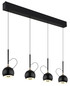 Preview: Globo LED Pendelleuchte Donovan 40W warmweiss Schwarz matt goldfarben Metall 150x93cm