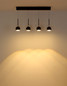 Preview: Globo LED Pendelleuchte Donovan 40W warmweiss Schwarz matt goldfarben Metall 150x93cm
