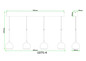 Preview: Globo LED Pendelleuchte Donovan 40W warmweiss Schwarz matt goldfarben Metall 150x93cm