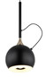 Preview: Globo LED Pendelleuchte Donovan 10W warmweiss Schwarz matt goldfarben Metall Ø12cm